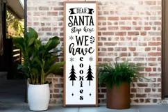 Dear Santa stop here we have cookies Porch Sign SVG Product Image 2
