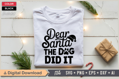 Dear Santa The Dog Did It SVG | Christmas SVG | Holiday SVG Product Image 2