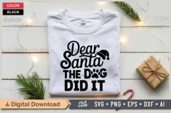 Dear Santa The Dog Did It SVG | Christmas SVG | Holiday SVG Product Image 2