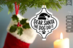 Dear Santa the Dog Did It SVG | Dog Christmas SVG | Dog SVG Product Image 3