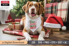 Dear Santa the Dog Did It SVG | Christmas Dog Bandana SVG Product Image 3