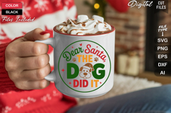 Dear Santa The Dog Did It SVG | Christmas Round Sign SVG Product Image 5