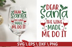 ear santa the wine made - Christmas Wine SVG Product Image 1
