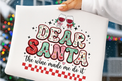 Dear Santa Wine Png,Funny Christmas Sublimation Product Image 4