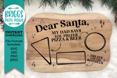 Funny Dear Santa Tray SVG | Pizza and Beer SVG Product Image 1