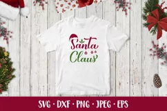 Santa Claus hand lettered SVG. Christmas shirt design Product Image 2