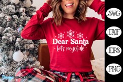Christmas Funny SVG | Dear Santa Let's Negotiate SVG Product Image 1
