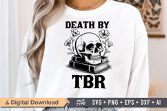 Death by TBR SVG, Book Lover SVG, Reading SVG Product Image 1