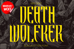 Death Wolfker | Blackletter Webfont for Dark Gothic Design Product Image 1