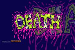 Death word typeface with creepy monster letter illustrations Product Image 1