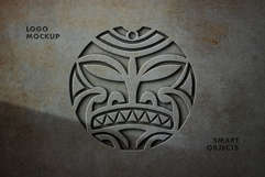Debossed Stone Logo Mockup Product Image 1
