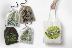 Save the Planet lettering logo, reuse recycled icons signs Product Image 2