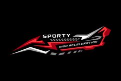 Decal sticker race sport wrap template isolated Product Image 2
