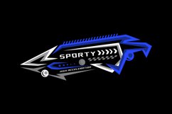 Decal sticker racing abstract creative template concept Product Image 1