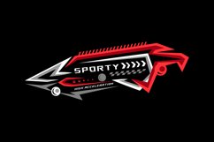 Decal sticker racing abstract creative template design Product Image 1