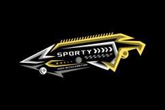 Decal sticker racing abstract creative template isolated Product Image 1