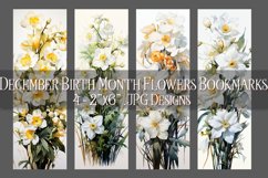 Floral Bookmark, Decenber Bookmark, Narcissus Bookmarks s1 Product Image 1