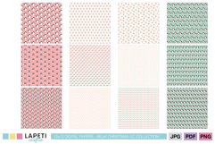 Holiday themed digital scrapbook paper pack