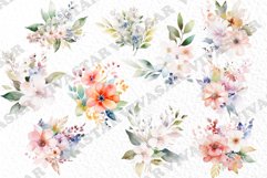 Watercolor floral bouquets clipart Product Image 2