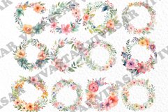 Watercolor floral wreaths clipart,Cute Wreaths Clipart Product Image 2
