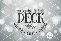 Welcome To Our Deck SVG | Farmhouse Round Sign SVG | DXF and Product Image 2
