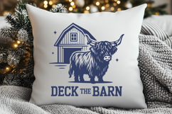 Deck the Barn SVG PNG, Funny Christmas Farm Cow Design Product Image 2