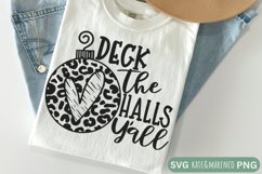 Deck The Halls Yall SVG | Leopard Christmas SVG Product Image 1