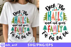 Deck The Halls Not Your Family Christmas SVG PNG Product Image 1