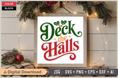 Deck The Halls SVG | Christmas SVG | Holiday SVG | Xmas SVG Product Image 6