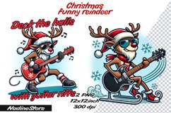Funny Christmas reindeer BUNDLE Sublimation PNG. Product Image 7