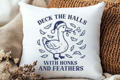 Deck the Halls with Honks and Feathers SVG | Funny Goose PNG Product Image 3