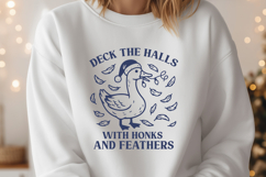 Deck the Halls with Honks and Feathers SVG | Funny Goose PNG Product Image 2