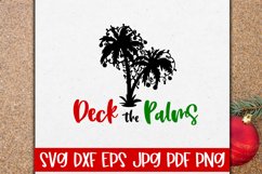 Deck The Palms Beachy Christmas SVG Cut file Product Image 1