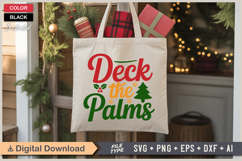 Deck The Palms SVG | Christmas SVG | Holiday SVG | Xmas SVG Product Image 5