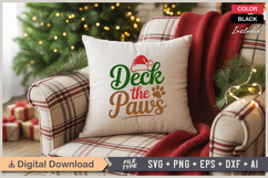 Deck The Paws SVG | Christmas SVG | Holiday SVG | Xmas SVG Product Image 4