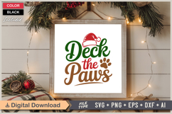 Deck The Paws SVG | Christmas SVG | Holiday SVG | Xmas SVG Product Image 6