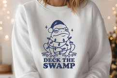 Deck the Swamp SVG | Funny Frog Christmas Holiday SVG PNG Product Image 2