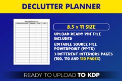 Declutter Planner Printable Sheet | KDP Interior Template Product Image 2