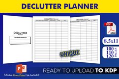 Declutter Planner Printable Sheet | KDP Interior Template Product Image 1