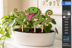 Decorative Plant Stake Laser Cut | Garden Marker | Monster Product Image 1