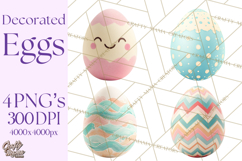 Easter Egg Clipart PNG, Decorated Easter Eggs Clip Art Product Image 1