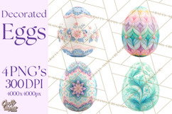 Easter Egg Clipart PNG, Decorated Easter Eggs Clip Art Product Image 1
