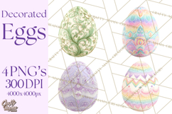 Easter Egg Clipart PNG, Decorated Easter Eggs Clip Art Product Image 1