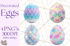 Easter Egg Clipart PNG, Decorated Easter Eggs Clip Art Product Image 1