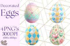 Easter Egg Clipart PNG, Decorated Easter Eggs Clip Art Product Image 1