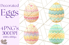 Easter Egg Clipart PNG, Decorated Easter Eggs Clip Art Product Image 1