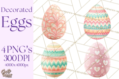 Easter Egg Clipart PNG, Decorated Easter Eggs Clip Art Product Image 1