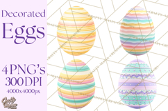 Easter Egg Clipart PNG, Decorated Easter Eggs Clip Art Product Image 1