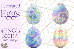 Easter Egg Clipart PNG, Decorated Easter Eggs Clip Art Product Image 1