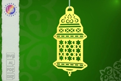 Ramadan Lantern SVG File Traditional Islamic Hanging Product Image 1